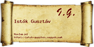 Istók Gusztáv névjegykártya