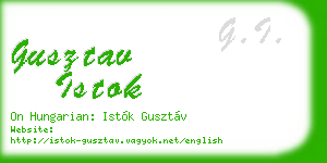 gusztav istok business card